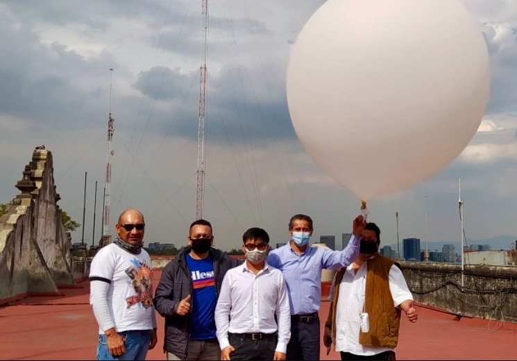 Lanzamiento de globo en Ciudad de México